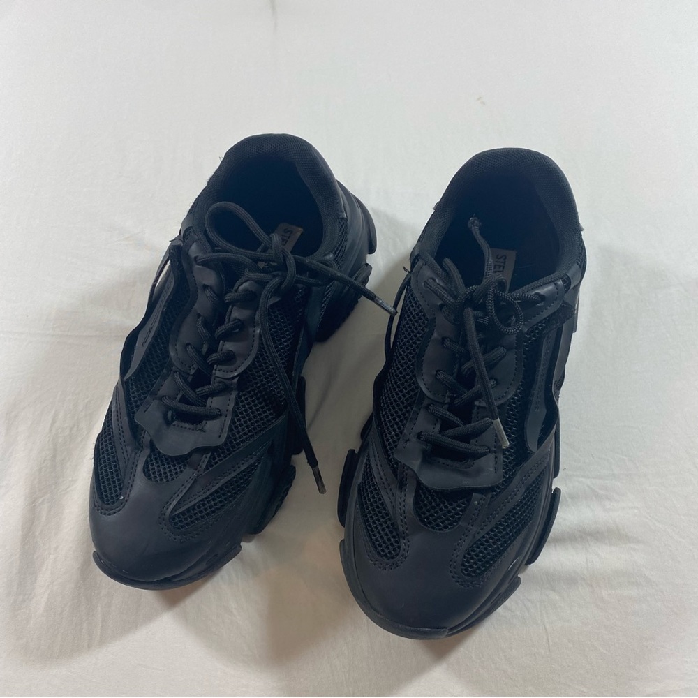 Steve Madden Possess Sneakers Black Lace-Up Sneakers Round toe Mesh upper - Picture 8 of 10